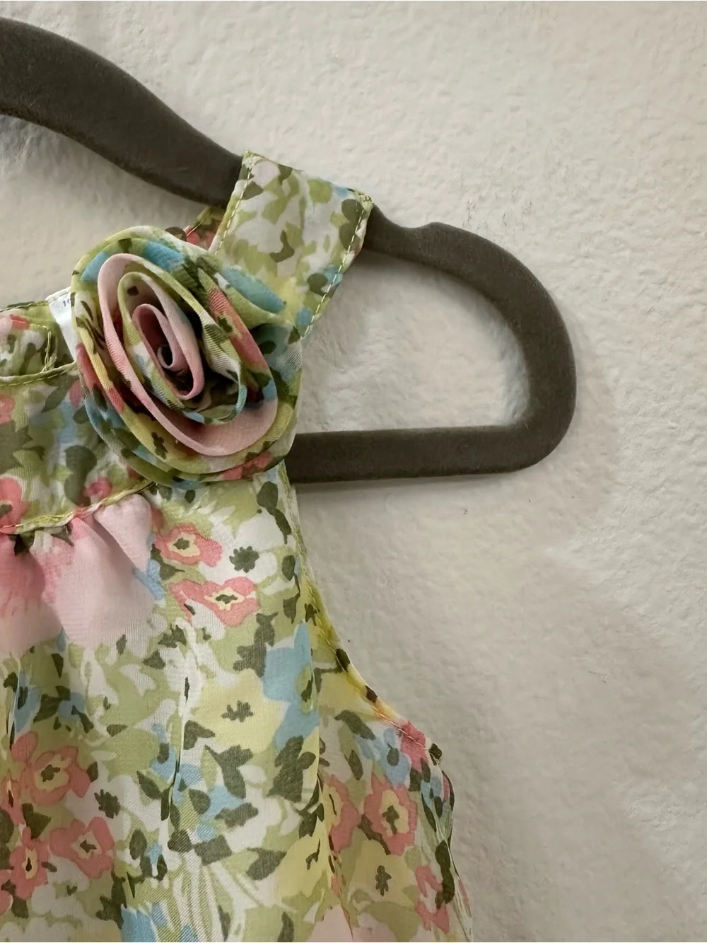 Blueberi‎ Boulevard Girls' Floral Chiffon Sleeveless  Tiered Dress Size 2T